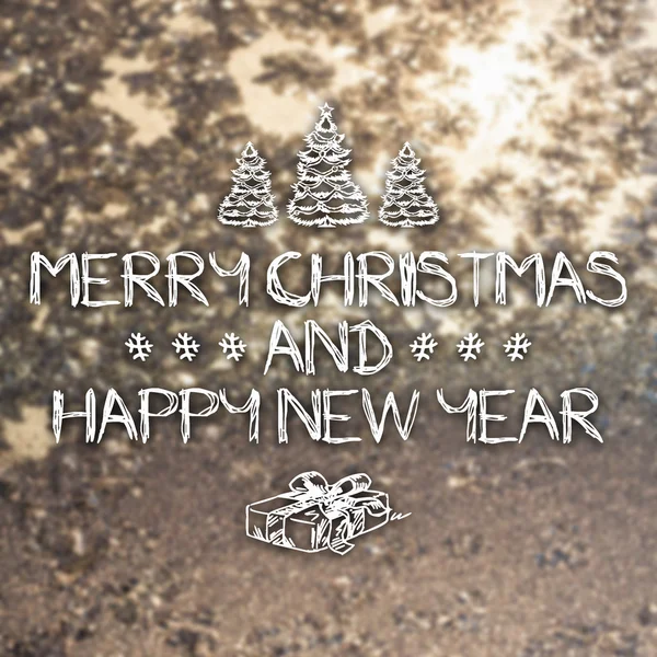 God jul och nyår Gratulationskort — Stockfoto