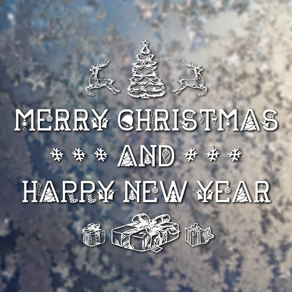 Feliz Navidad y Año Nuevo tarjeta de felicitación —  Fotos de Stock