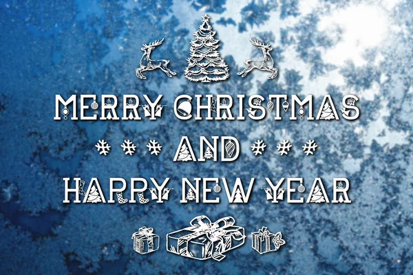 God jul och nyår Gratulationskort — Stockfoto