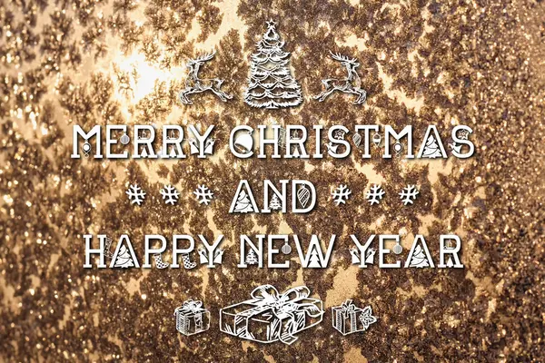 Feliz Navidad y Año Nuevo tarjeta de felicitación —  Fotos de Stock