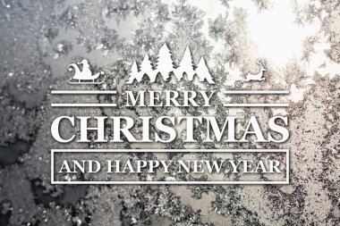 Merry christmas ve yeni yıl tebrik kartı