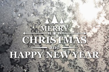 Merry christmas ve yeni yıl tebrik kartı