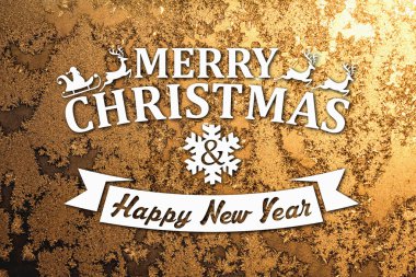 Merry christmas ve yeni yıl tebrik kartı