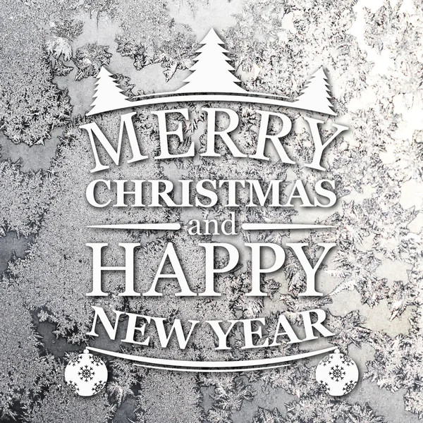 Merry Christmas and New Year greeting card — Stock Photo, Image