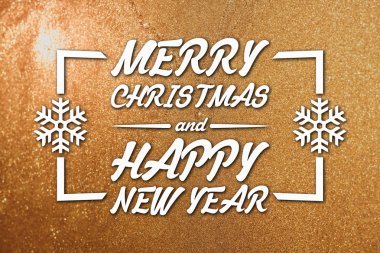 Merry christmas ve yeni yıl tebrik kartı