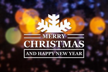 Merry christmas ve yeni yıl tebrik kartı