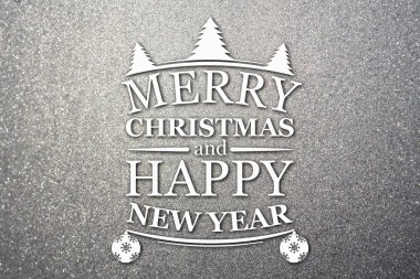 Merry christmas ve yeni yıl tebrik kartı