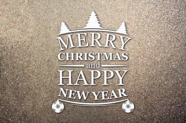 Merry christmas ve yeni yıl tebrik kartı
