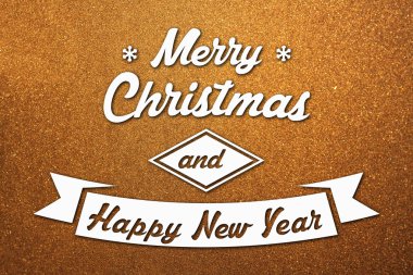 Merry christmas ve yeni yıl tebrik kartı