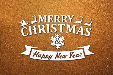 Merry christmas ve yeni yıl tebrik kartı