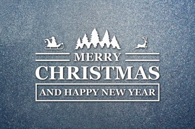 Merry christmas ve yeni yıl tebrik kartı