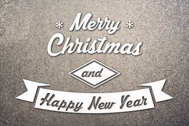 Merry christmas ve yeni yıl tebrik kartı
