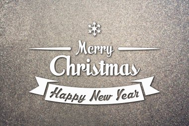 Merry christmas ve yeni yıl tebrik kartı