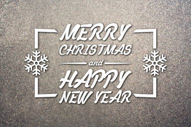 Merry christmas ve yeni yıl tebrik kartı