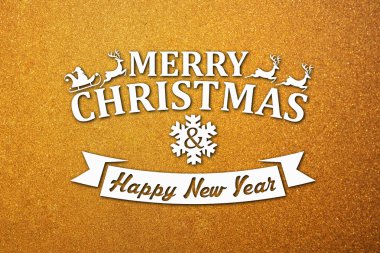 Merry christmas ve yeni yıl tebrik kartı