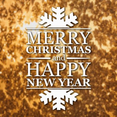 Merry christmas ve yeni yıl tebrik kartı