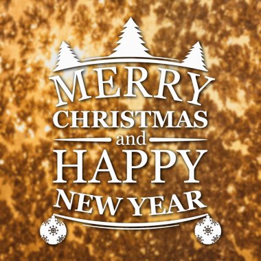 Merry christmas ve yeni yıl tebrik kartı