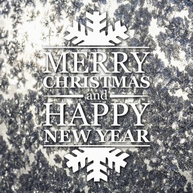 Merry christmas ve yeni yıl tebrik kartı