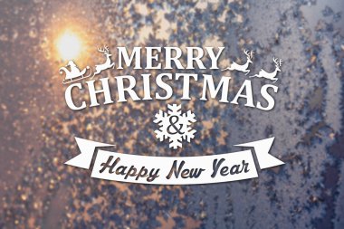 Merry christmas ve yeni yıl tebrik kartı