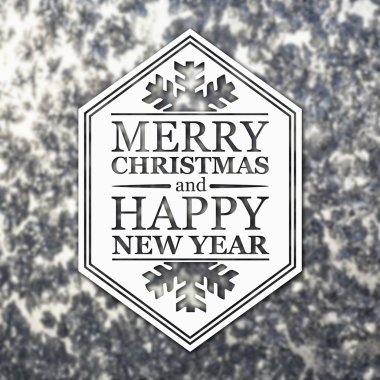 Merry christmas ve yeni yıl tebrik kartı