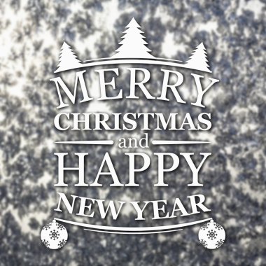 Merry christmas ve yeni yıl tebrik kartı