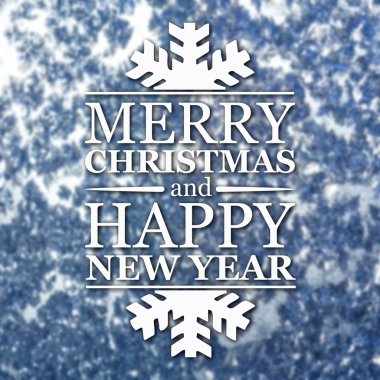 Merry christmas ve yeni yıl tebrik kartı