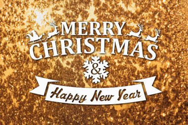 Merry christmas ve yeni yıl tebrik kartı