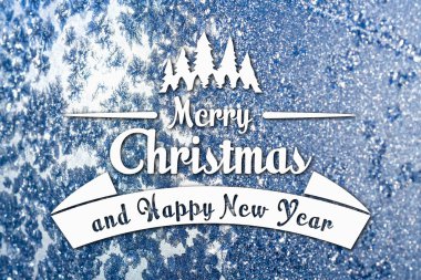 Merry christmas ve yeni yıl tebrik kartı