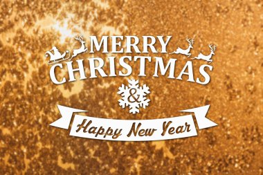 Merry christmas ve yeni yıl tebrik kartı