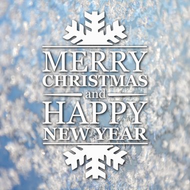 Merry christmas ve yeni yıl tebrik kartı