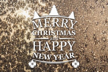 Merry christmas ve yeni yıl tebrik kartı