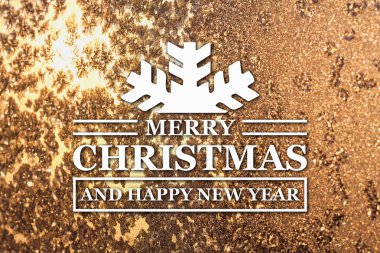 Merry christmas ve yeni yıl tebrik kartı