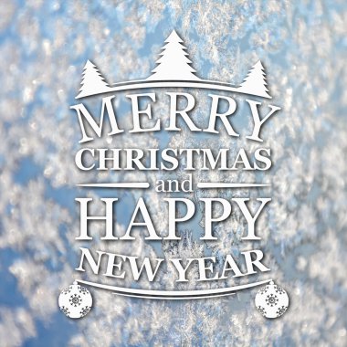 Merry christmas ve yeni yıl tebrik kartı