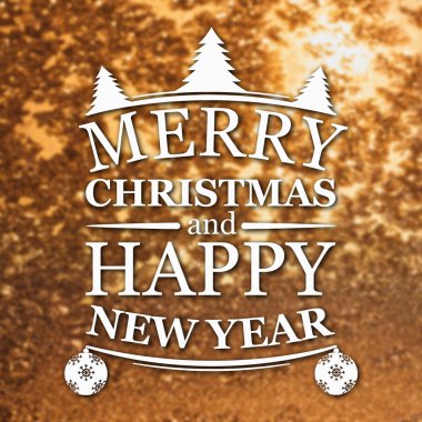 Merry christmas ve yeni yıl tebrik kartı