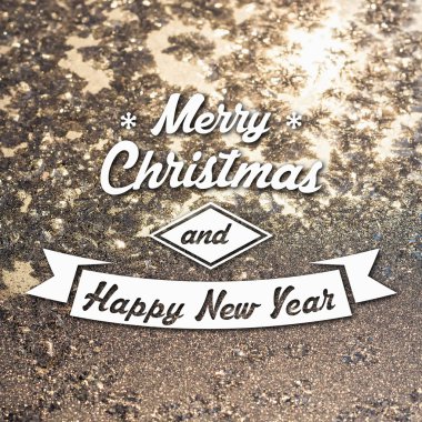 Merry christmas ve yeni yıl tebrik kartı