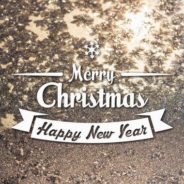 Merry christmas ve yeni yıl tebrik kartı
