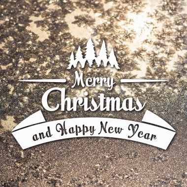 Merry christmas ve yeni yıl tebrik kartı