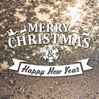 Merry christmas ve yeni yıl tebrik kartı