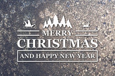 Merry christmas ve yeni yıl tebrik kartı