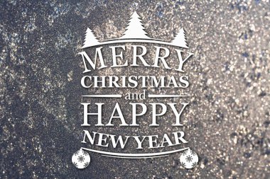 Merry christmas ve yeni yıl tebrik kartı