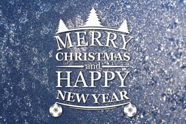 Merry christmas ve yeni yıl tebrik kartı