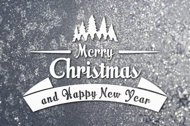 Merry christmas ve yeni yıl tebrik kartı