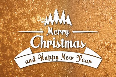 Merry christmas ve yeni yıl tebrik kartı