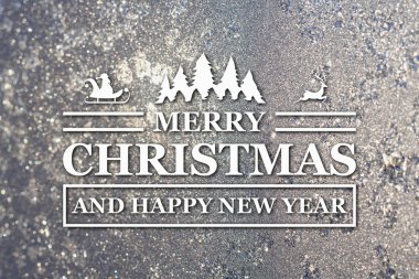 Merry christmas ve yeni yıl tebrik kartı