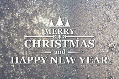 Merry christmas ve yeni yıl tebrik kartı