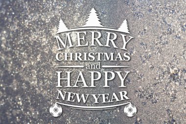 Merry christmas ve yeni yıl tebrik kartı