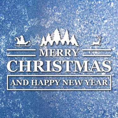 Merry christmas ve yeni yıl tebrik kartı
