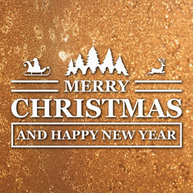 Merry christmas ve yeni yıl tebrik kartı