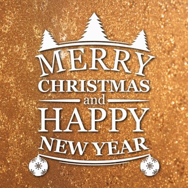 Merry christmas ve yeni yıl tebrik kartı