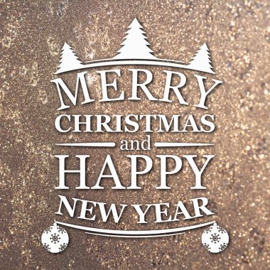 Merry christmas ve yeni yıl tebrik kartı